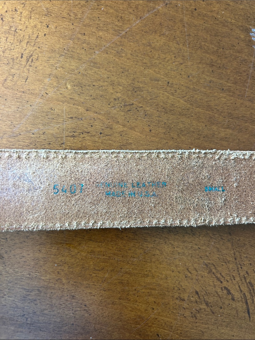 Vintage Made in USA Distressed Concho Southwestern Tan/light brown Leather Belt, - Picture 5 of 6